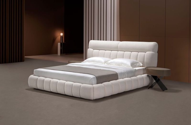 Picture of J&M Furniture 16642-K HF021 Bed&#44; White - King Size