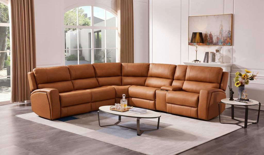 18864 U70815M 2566 Sectional Sofa, Pumpkin