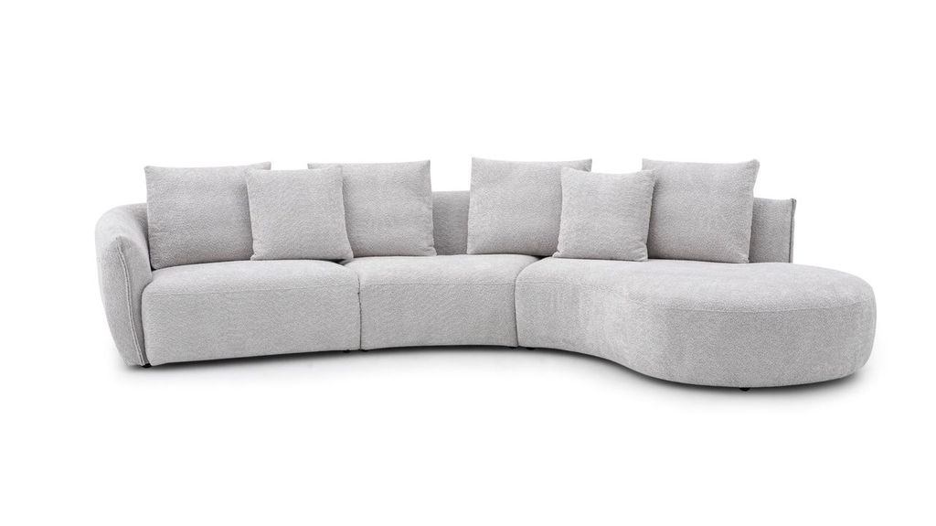 188875-RHFC Hamilton Right Hand Facing Chaise Sectional Sofa, Off White