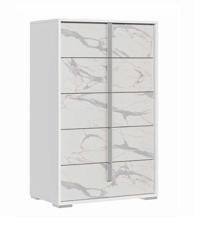 Picture of J&M Furniture 19965-C Sonia White & Grey Chest