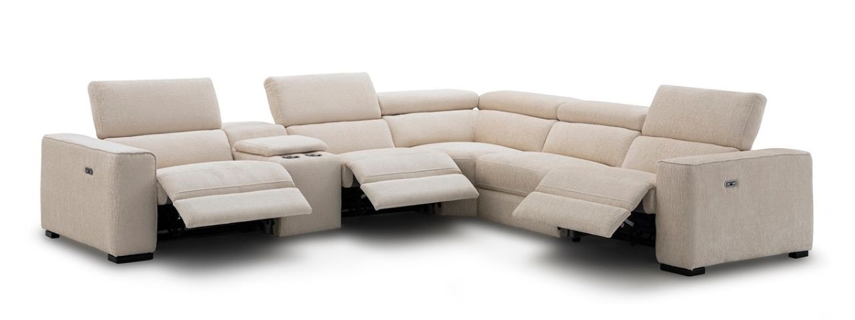 19965-S Picasso Motion Fabric Sectional Sofa, Sand