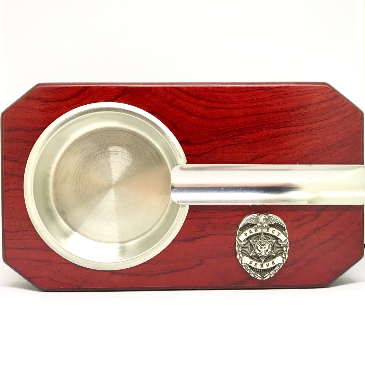Picture of Cigar Cutters by Jim AT-PLM1 Law Enforcement Cigar Ashtray - Silver