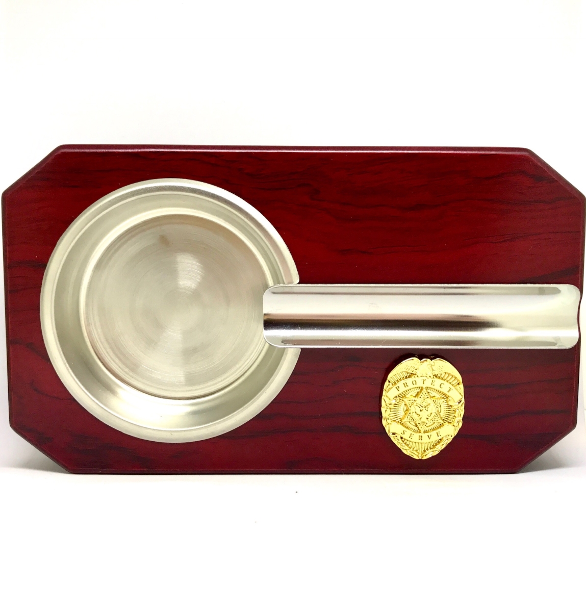 Picture of Cigar Cutters by Jim AT-PLM2 Law Enforcement Cigar Ashtray - Gold