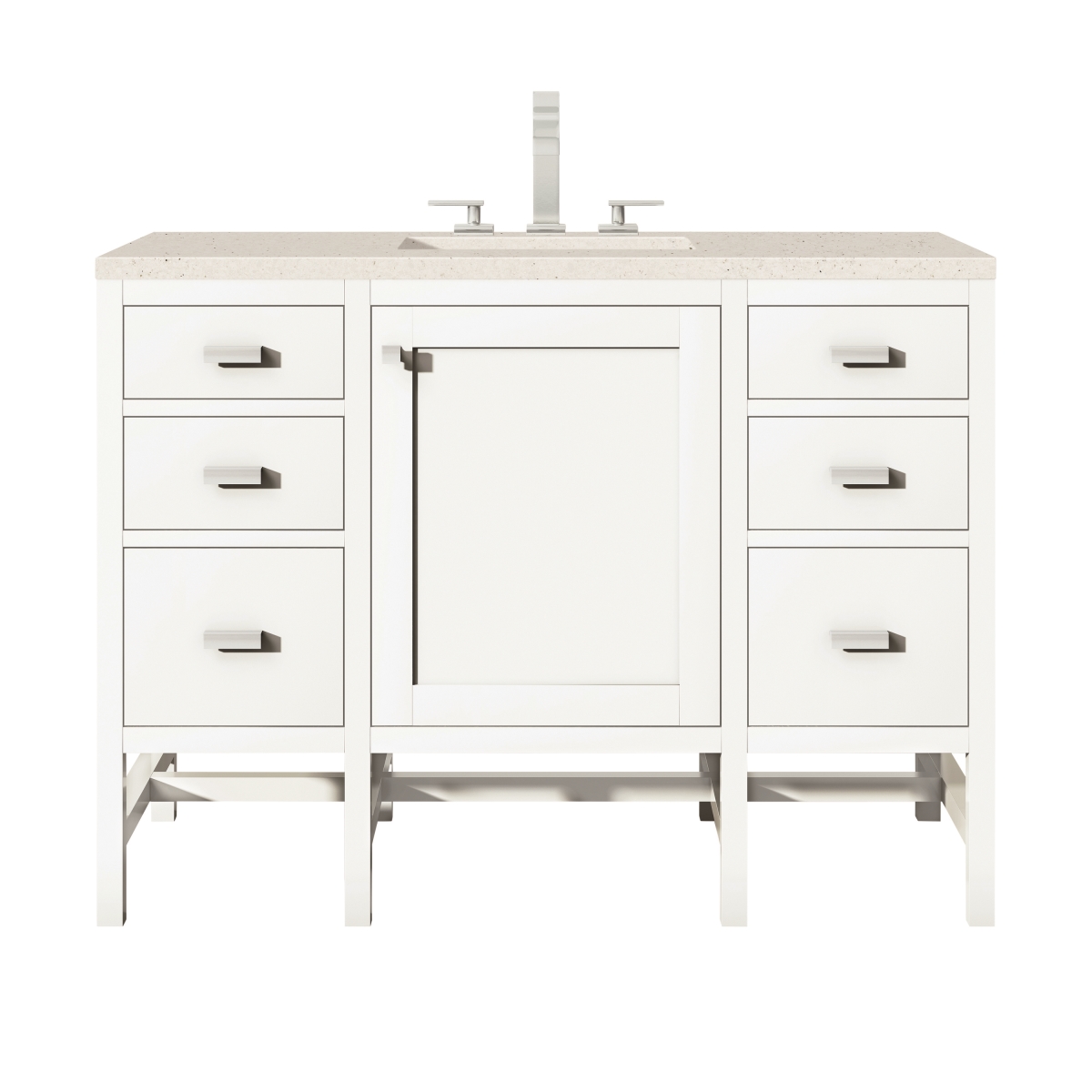Picture of Addison E444-V48-GW-3LDL 48 in. Addison Single Vanity&#44; Glossy White with 3 cm Lime Delight Quartz Top