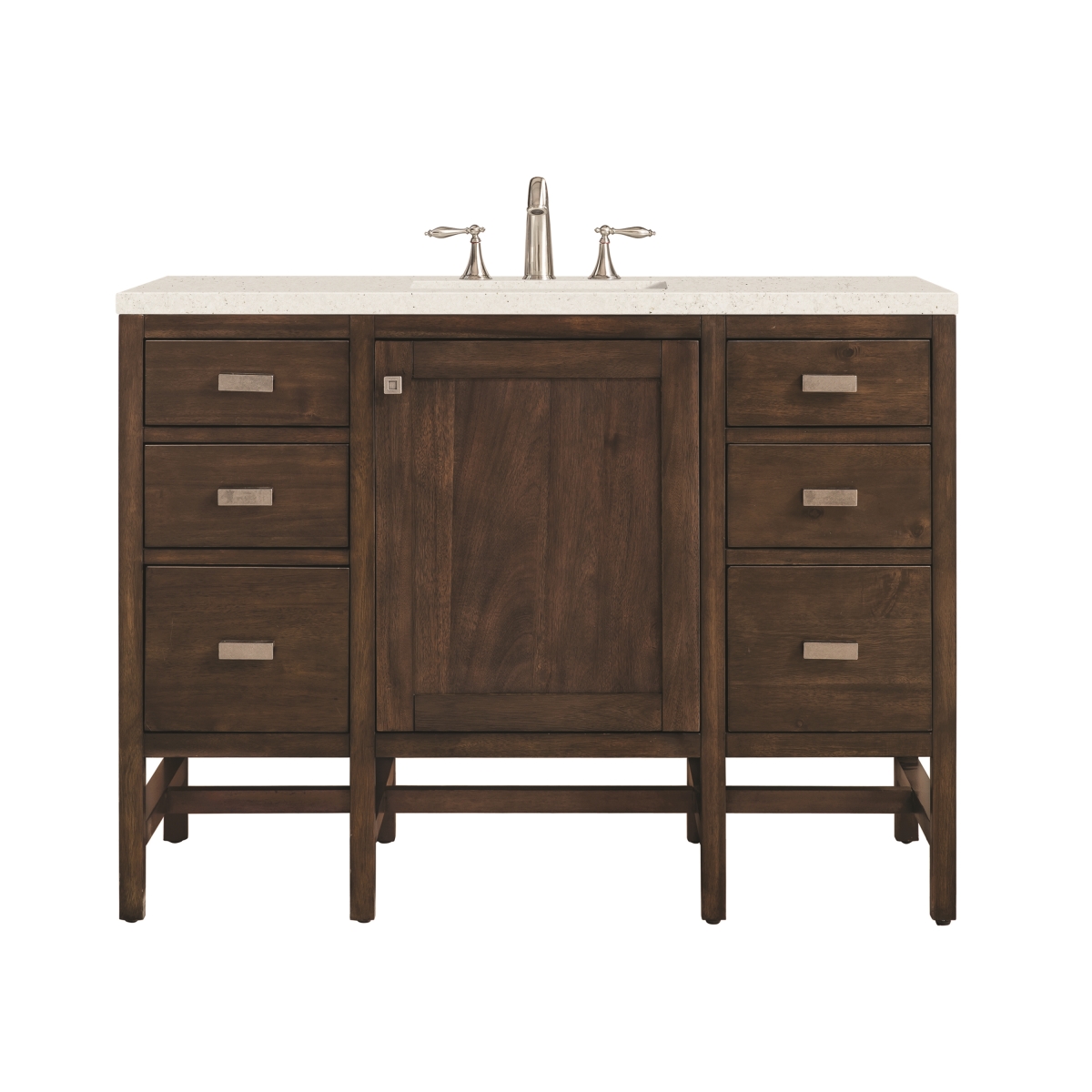 Picture of Addison E444-V48-MCA-3LDL 48 in. Single Vanity&#44; Mid-Century Acacia with 3 cm Lime Delight Quartz Top