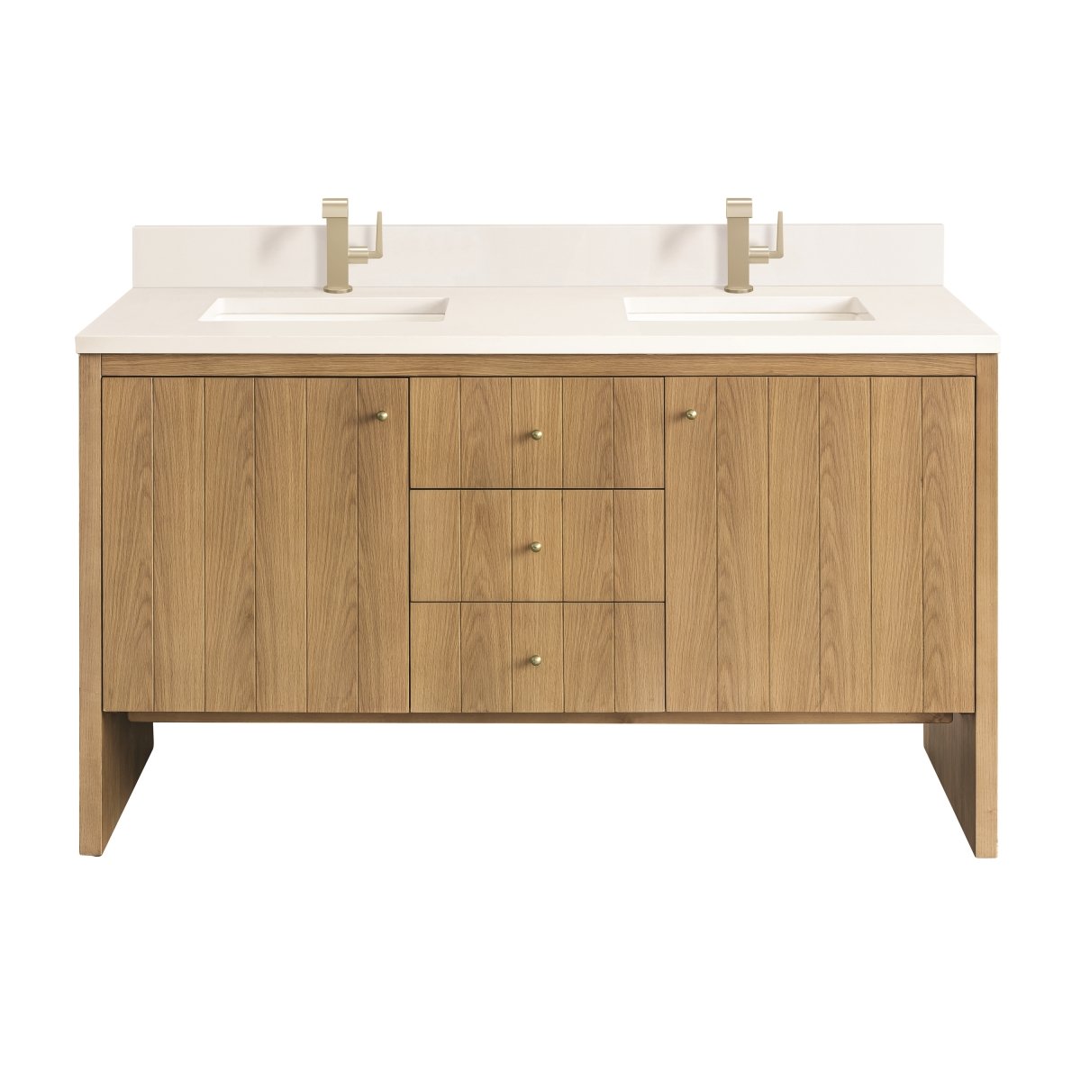 Hudson 60"" Double Bathroom Vanity -  James Martin Vanities, 435-V60D-LNO-1WZ