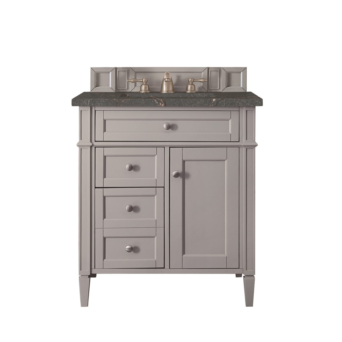 650-V30-UGR-3PBL 30 in. Single Vanity, Urban Gray with 3 cm Parisien Bleu Quartz Top -  James Martin Vanities