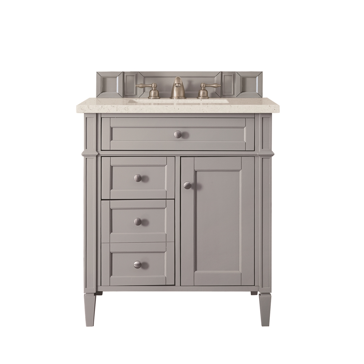 650-V30-UGR-3LDL 30 in. Single Vanity, Urban Gray with 3 cm Lime Delight Quartz Top -  James Martin Vanities