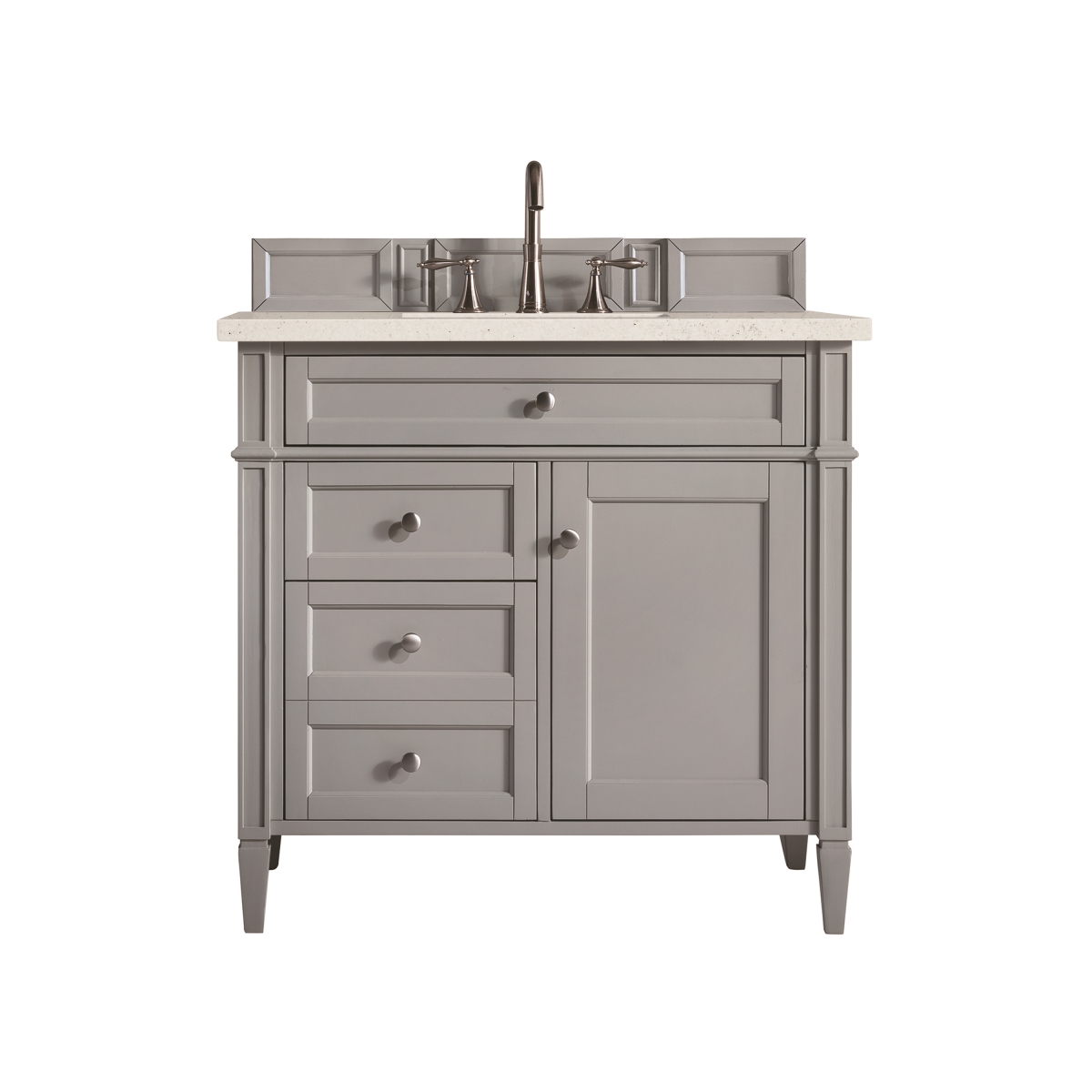 650-V36-UGR-3LDL 36 in. Single Vanity, Urban Gray with 3 cm Lime Delight Quartz Top -  James Martin Vanities