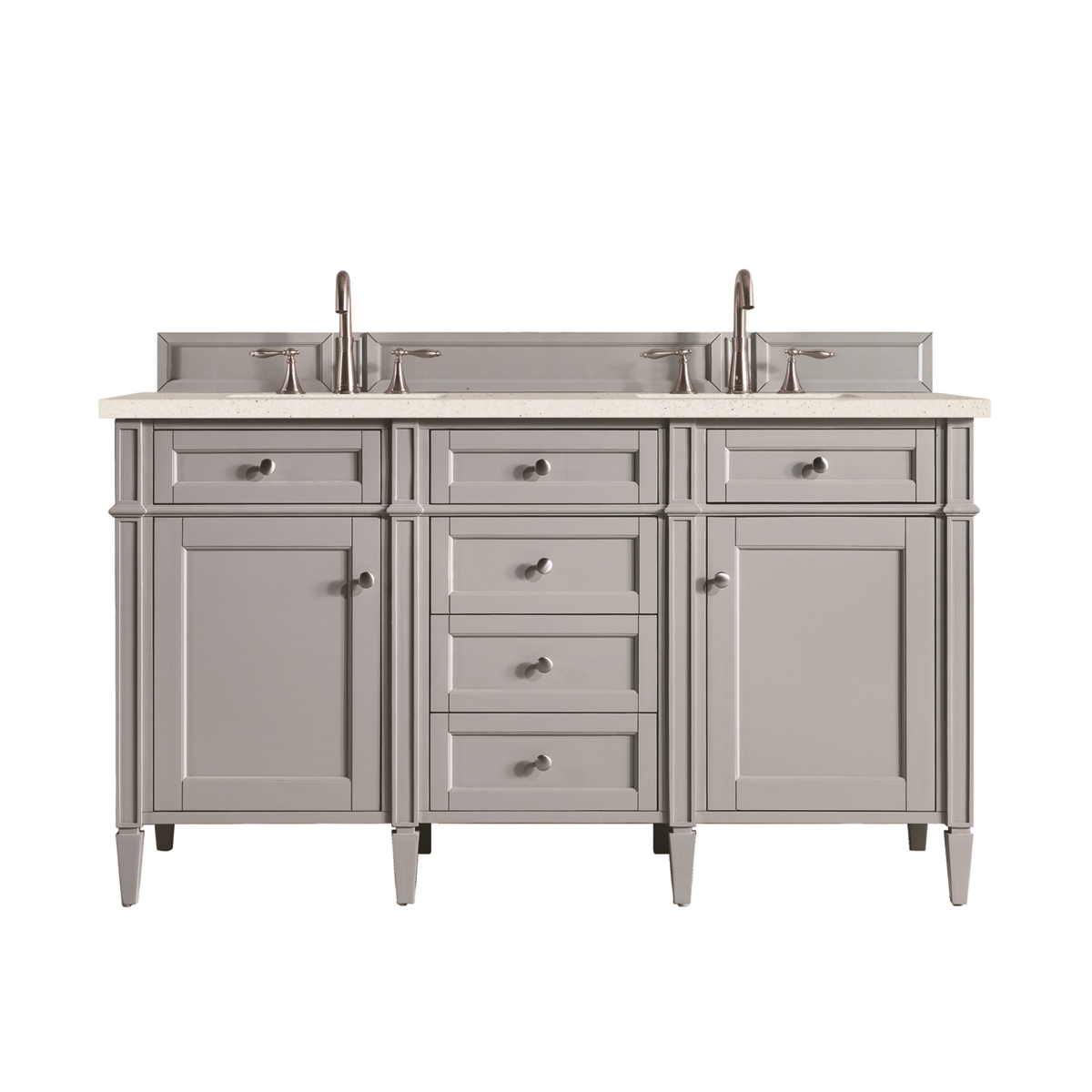 650-V60D-UGR-3LDL 60 in. Double Vanity, Urban Gray with 3 cm Lime Delight Quartz Top -  James Martin Vanities