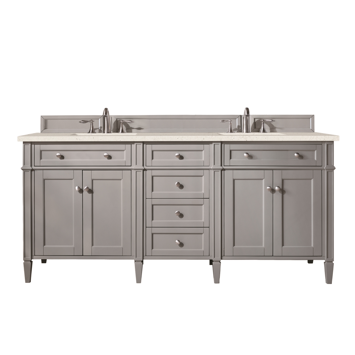 650-V72-UGR-3LDL 72 in. Double Vanity, Urban Gray with 3 cm Lime Delight Quartz Top -  James Martin Vanities