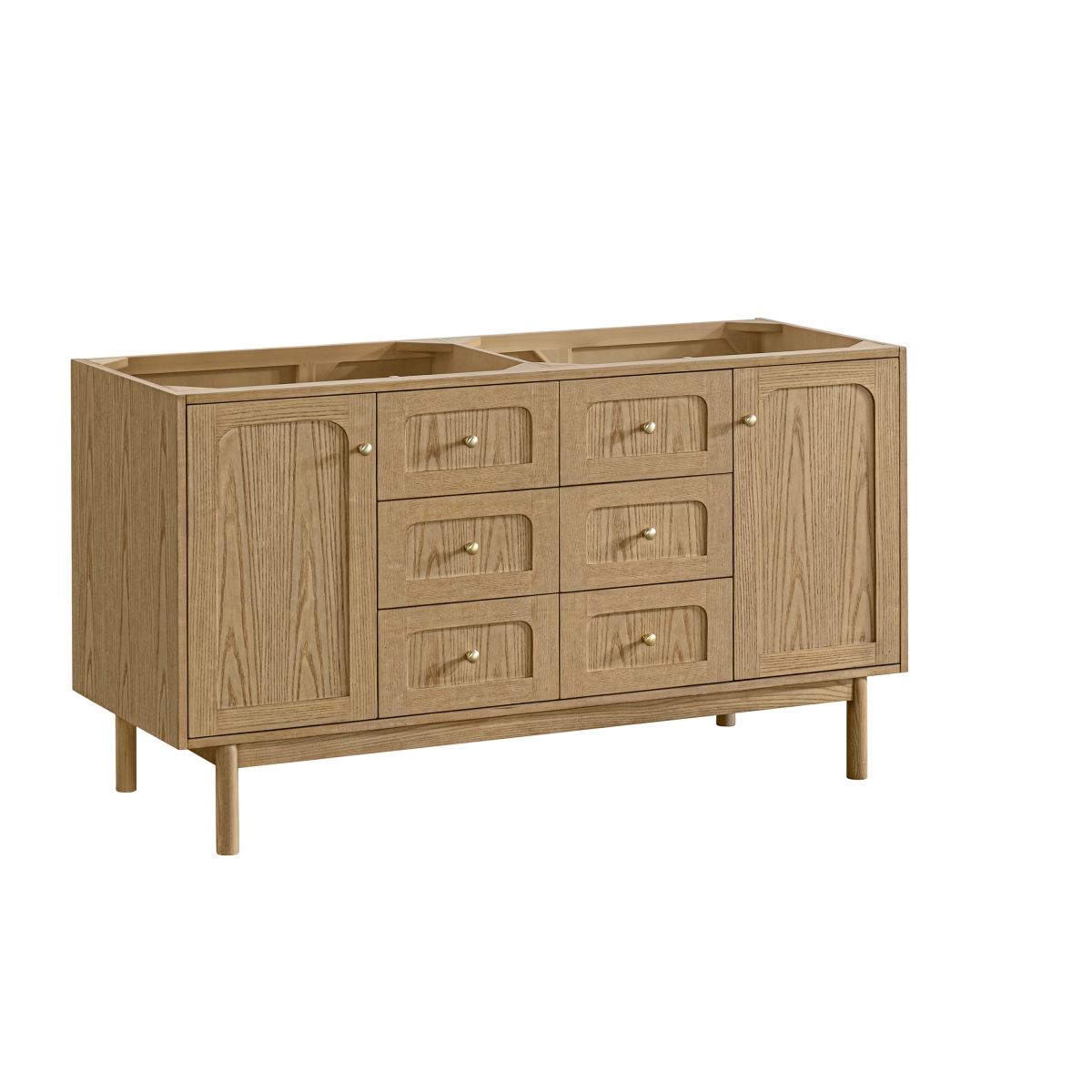 Picture of James Martin Vanities 545-V60D-LNO 60 in. Laurent Double Vanity&#44; Light Natural Oak