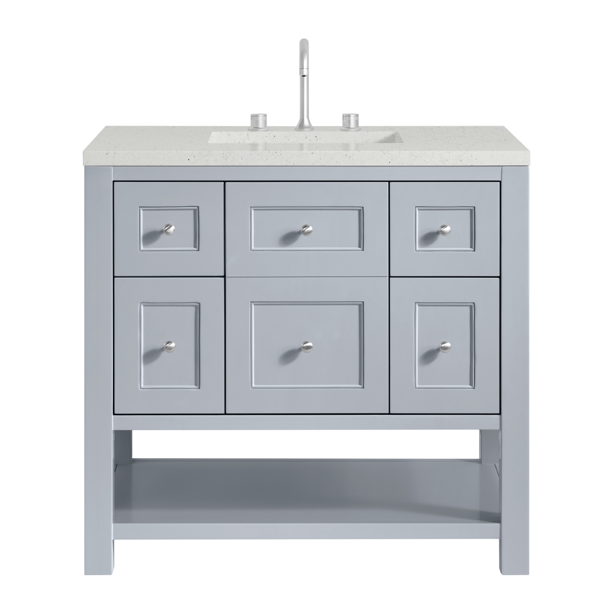 Picture of James Martin Vanities 330-V36-SRB-3LDL 36 in. Breckenridge Single Vanity with 3 cm Lime Delight Quartz Top&#44; Serenity Blue
