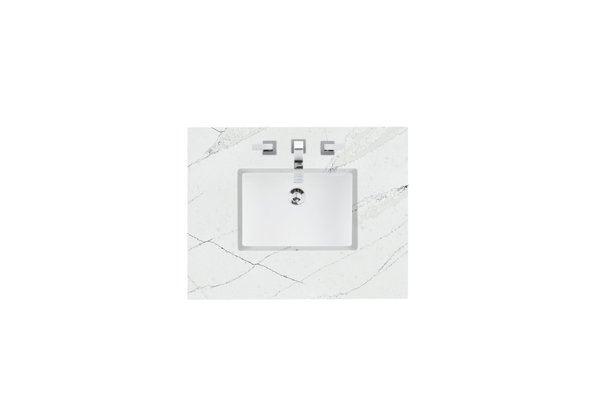 050-S30-ENC-SNK 30 in. 3 cm Ethereal Noctis Quartz Single Bathroom Vanity Top with Sink -  James Martin Furniture