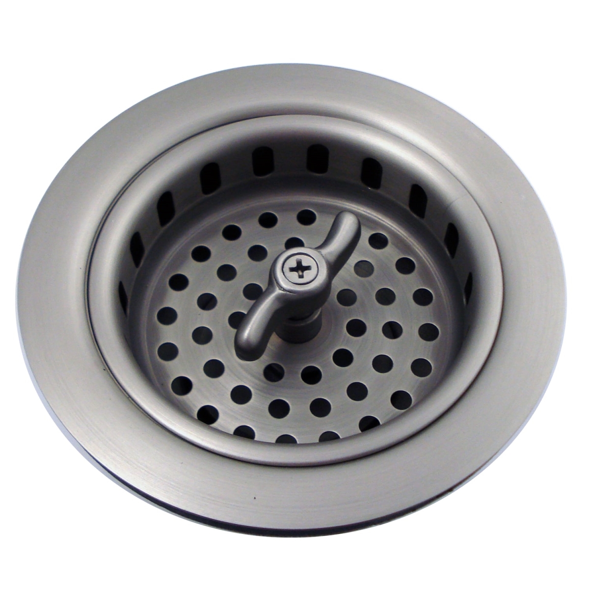 Picture of Mr. Scrappy 21-DSB-BN Garbage Disposal Sink Basket Strainer & Flange Set, Brushed Nickel