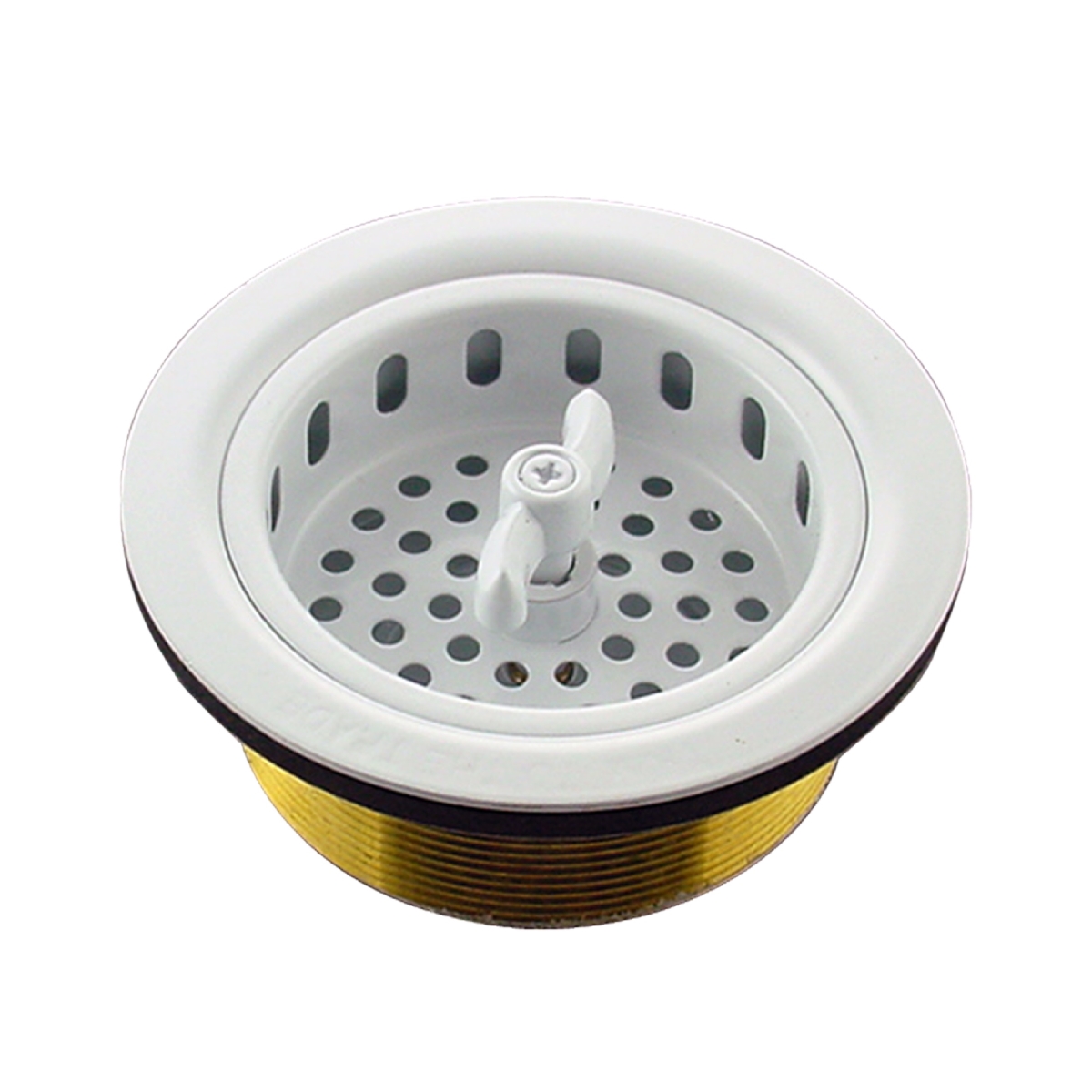 Picture of Mr. Scrappy 21-DSB-WH Garbage Disposal Sink Basket Strainer & Flange Set, White