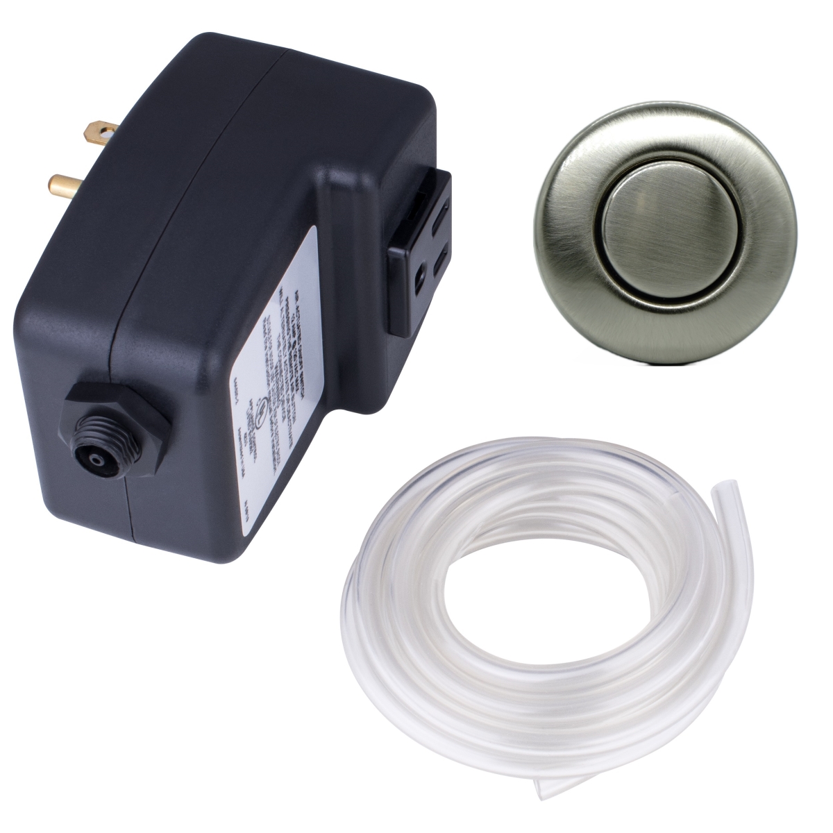 Picture of Mr. Scrappy 20-MSAS-65-BN Single Outlet Garbage Disposal On & Off Air Switch, Brushed Nickel