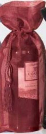 Picture of Joann Marrie Designs IBT6X15BU Sheer Metallic Wine Bag - Burgundy
