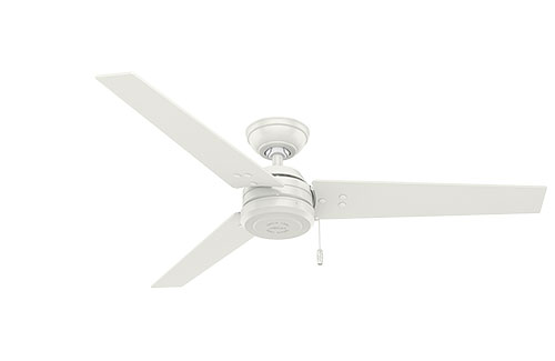 Picture of Hunter 59263 52 in. 3-Blade Reversible Cassius Indoor & Outdoor Ceiling Fan&#44; Fresh White & Light Stripe