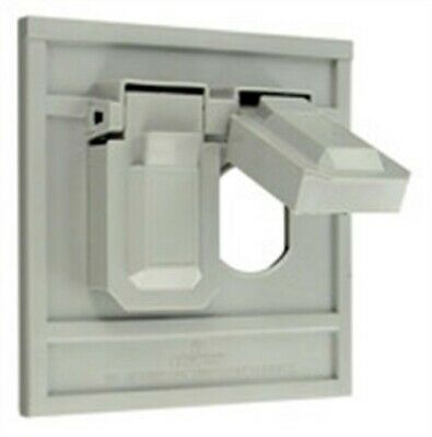 1-Gang Duplex Device Receptacle Wallplate, Gray