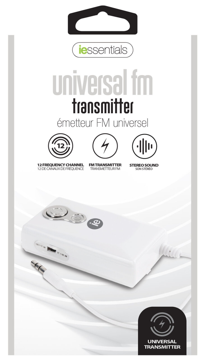 Picture of I Essentials IEN-FM Universal Fm Transmitter&#44; White