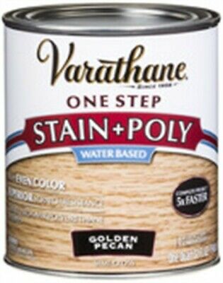 1 qt. One Step Semi Gloss Golden Pecan Polyurethane Water-Based Stain