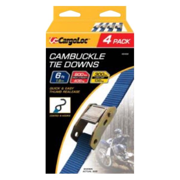 Picture of Allied International 42459 6 ft. x 1 in. Cambuckle Tie Downs&#44; Blue - 4 Count