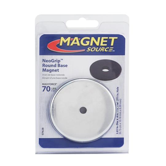 Picture of Master Magnetics 07628 2.65 x 0.4 in. Neogrip Round Base Magnet&#44; Chrome