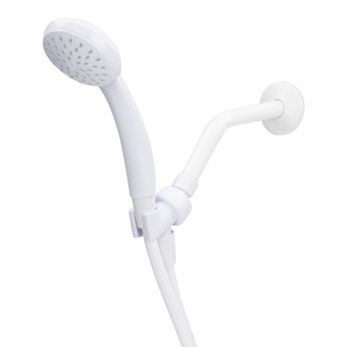 Picture of Exquisite 5201135WT-WS 1 Function Showerhead with Hose & Shower Mount&#44; White - 38 x 3.5 x 3.5 in.