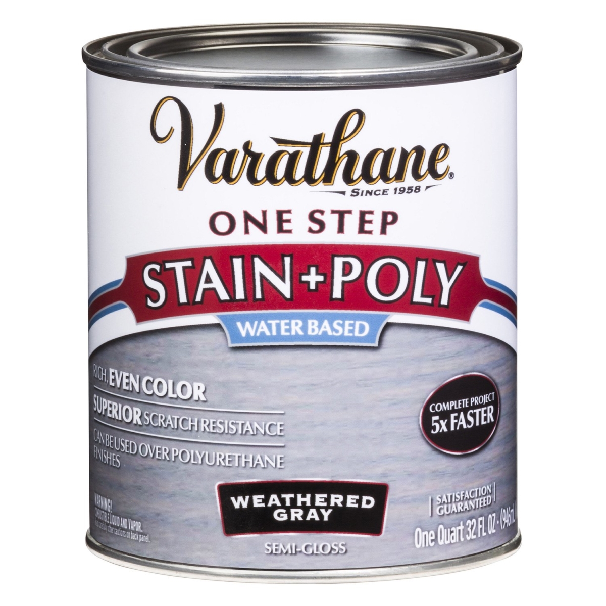 Picture of Rust-Oleum 333649 Vthane Stain & Poly Water-Based Weathered Gray