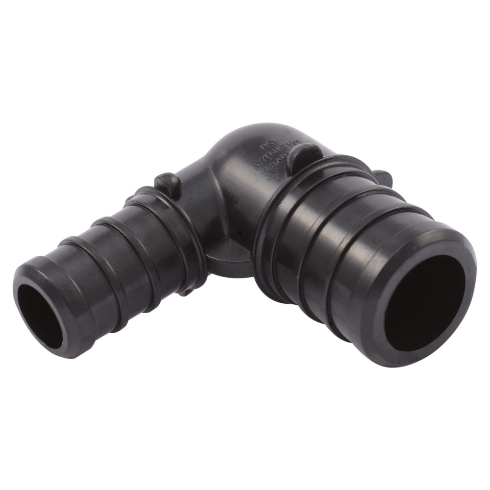 3/4'' Barbx1/2'' Barb 90 Deg. Poly-Alloy PEX Elbow, 1/4 Bend,5PK