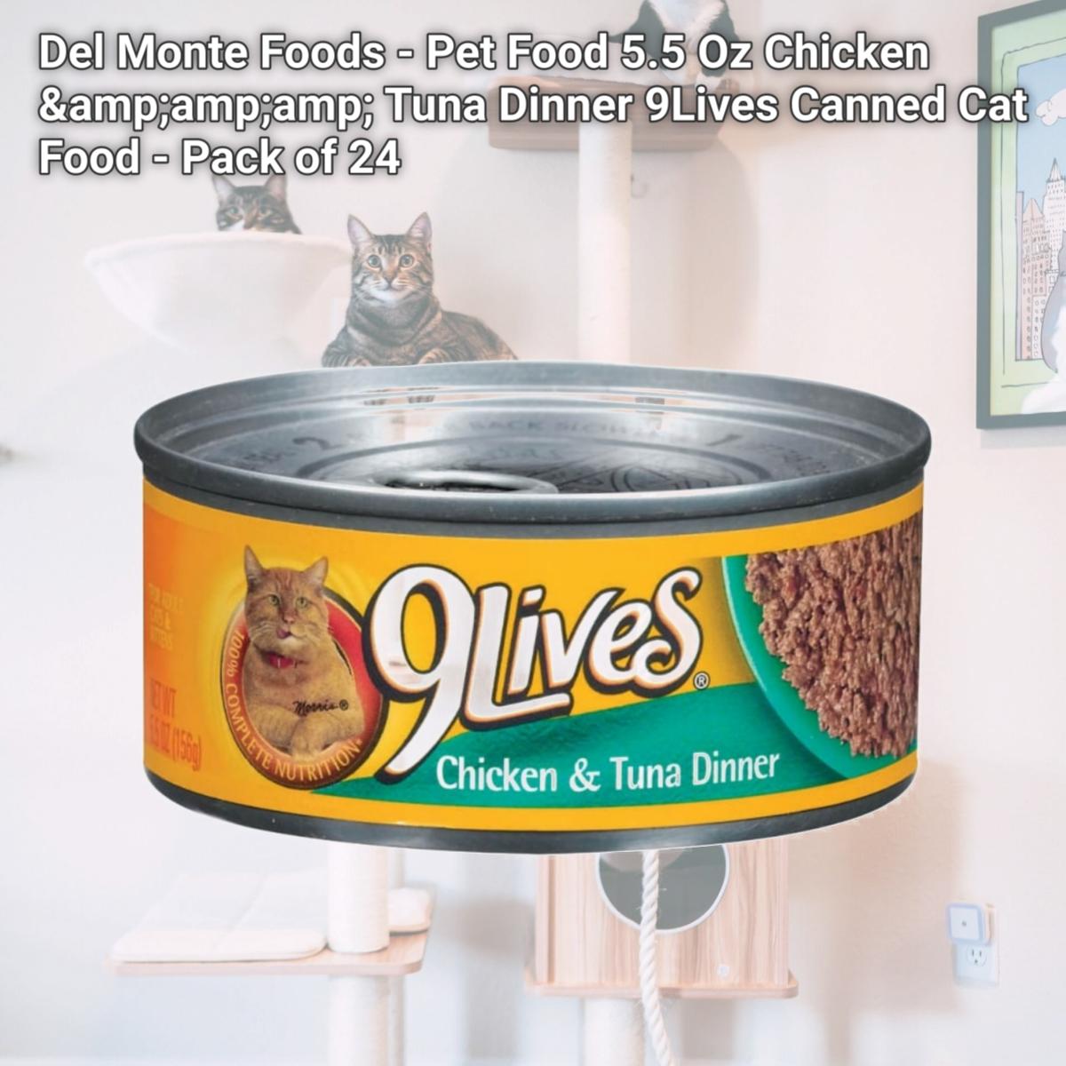 Picture of Del Monte Foods - Pet Food 5.5 Oz Chicken &amp;amp;amp; Tuna Dinner 9Lives Canned Cat Food - Pack of 24