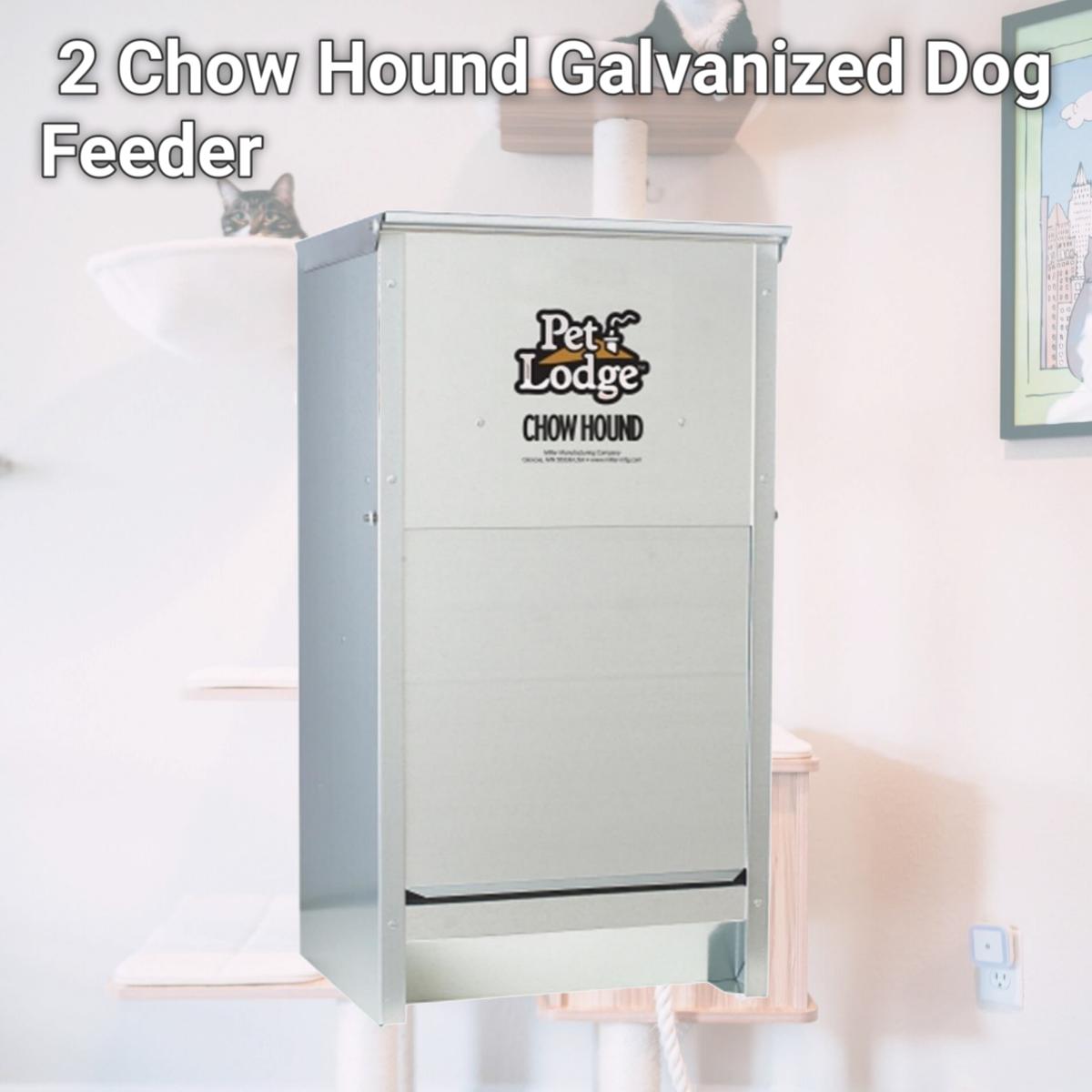 Picture of Miller Manufacturing 2 Chow Hound Galvanized Dog Feeder  CH25
