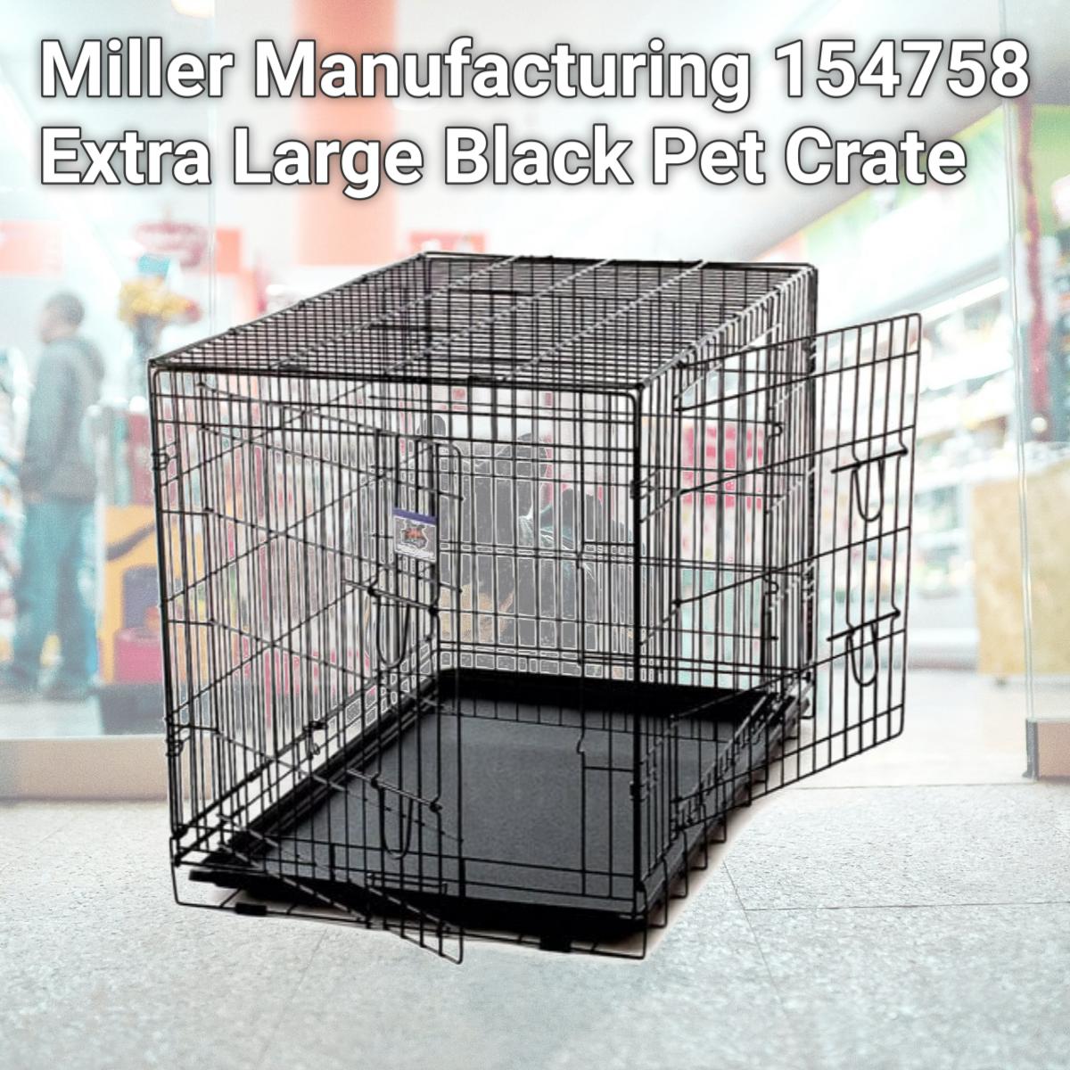 Picture of Miller Manufacturing 154758 Extra Large Black Pet Crate