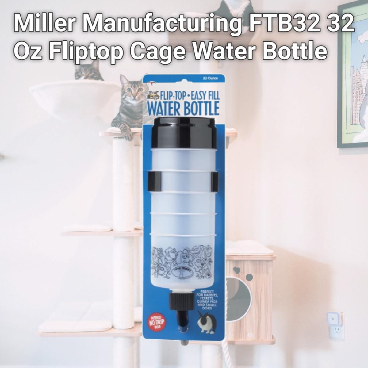 Picture of Miller Manufacturing FTB32 32 Oz Fliptop Cage Water Bottle