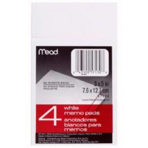 Picture of Mead Products 57130 Mead Products 57130 3 in. X 5 in. Memo Pads 4 Count