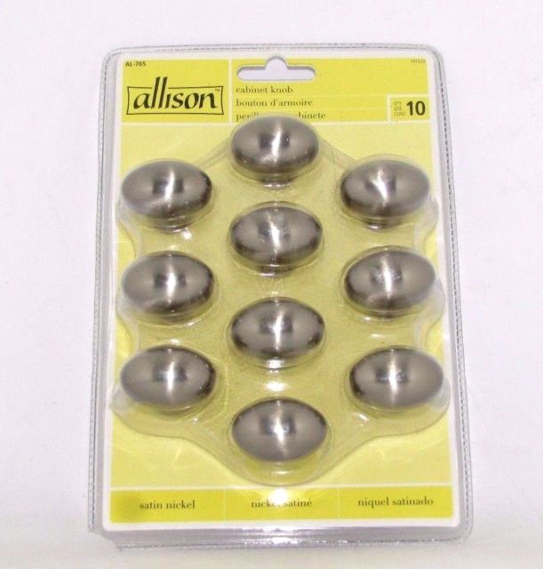 Picture of Newell Home 1791473 Newell Home 1791473 Oblong Satin Nickel Allison Cabinet Knobs 10 Pack