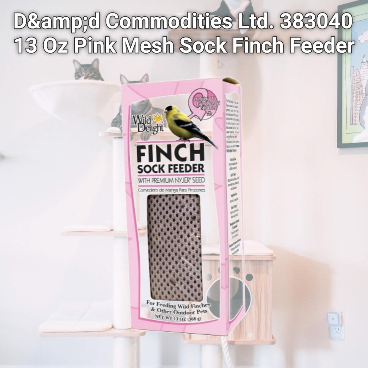 Picture of D&amp;d Commodities Ltd. 383040 13 Oz Pink Mesh Sock Finch Feeder 