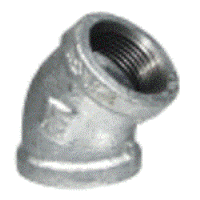 510-208HN 2 in. Galvanized 45 Deg Elbow
