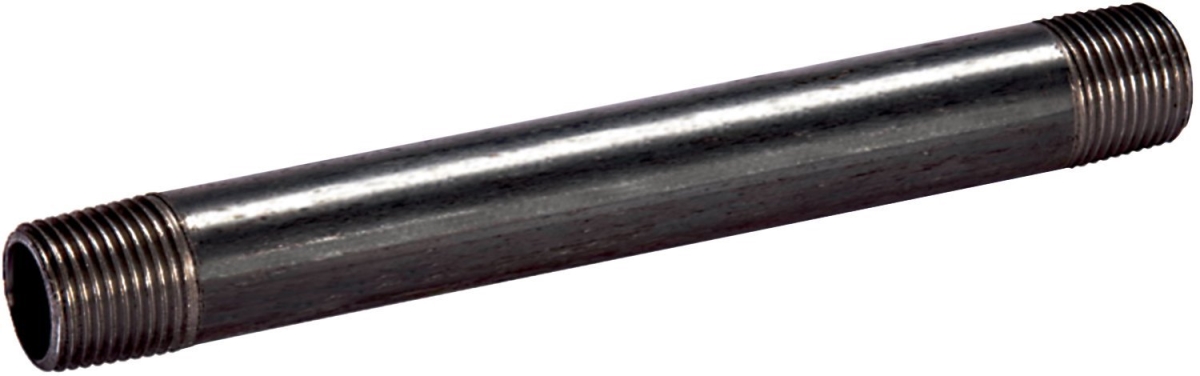 0.5 x 10 in. Black Steel Nipple