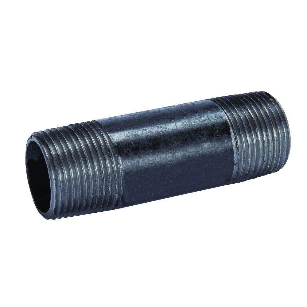 1.5 x 6 in. Hydraulic Equipment Nipple Steel, Black
