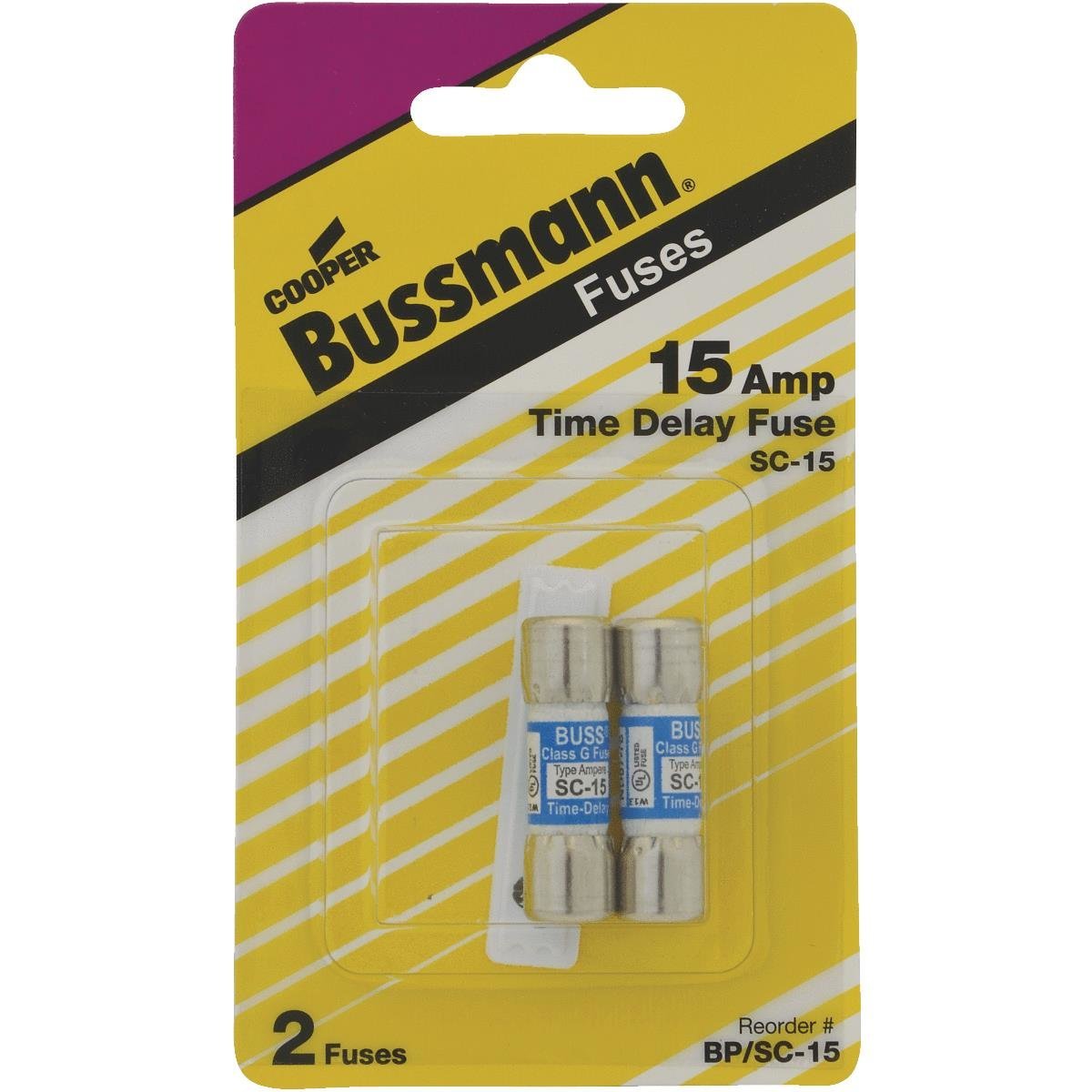 Picture of Eaton Cooper-Bussman BP-SC-15 15 A Cartridge Fuse Time Delay