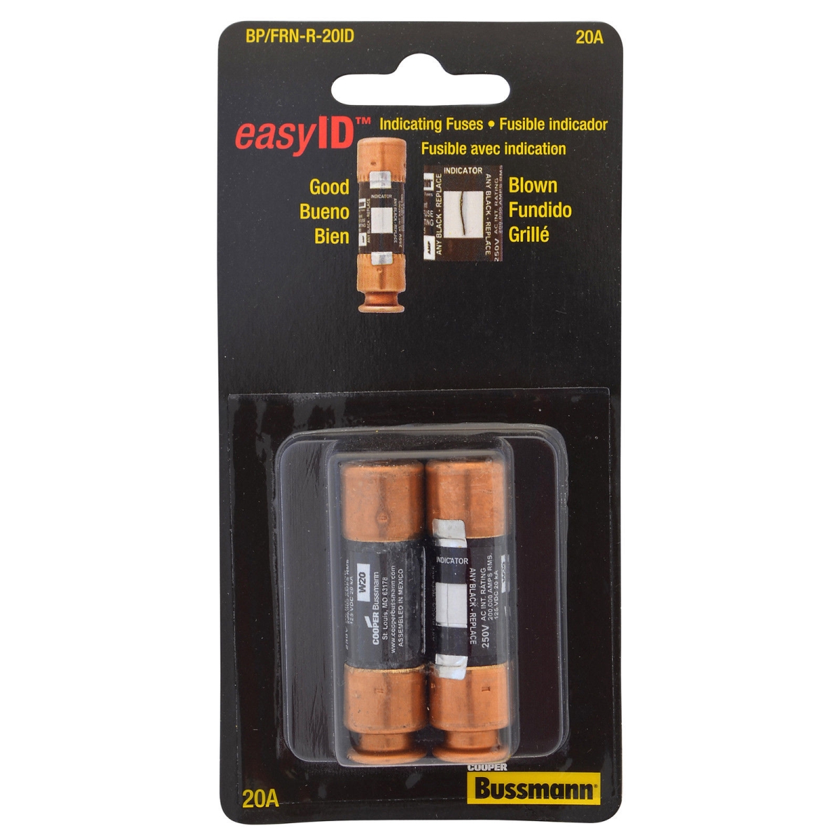 Picture of Eaton Cooper-Bussman BP - FRN-R-20ID 20 A EasyID Heavy Duty Time - Delay Fuse
