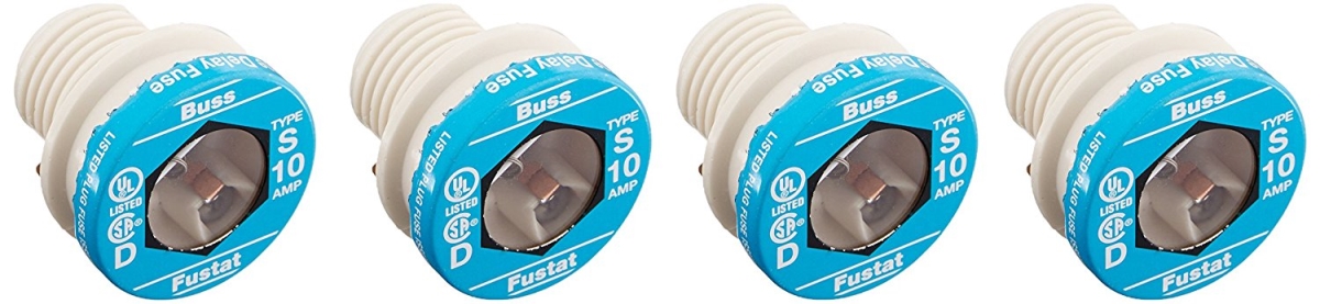 Picture of Eaton Cooper-Bussman BP-S-10 125V - Time-Delay Dual-Element Plug Fuse Rejection Base, 10 A