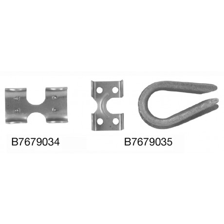 Picture of Crescent B7679035 0.25 x 0.37 in. Rope Clamp With Thimble&#44; Zinc Plated
