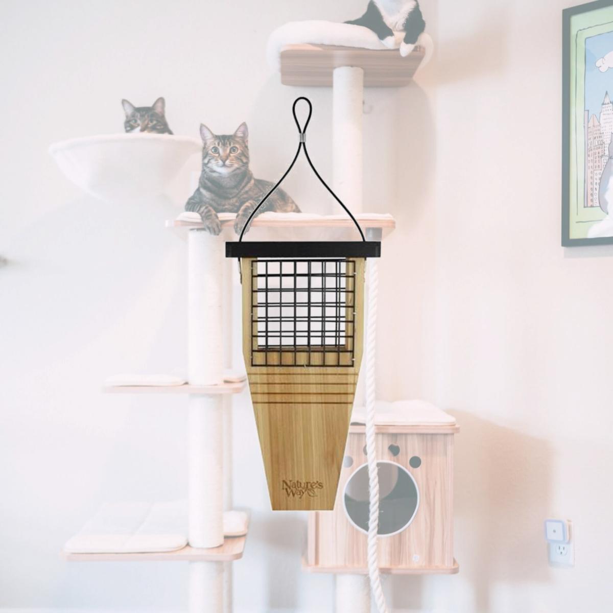 Picture of NatureS Way Bird Products CWF1 Cedar Suet Tail Bird Feeder