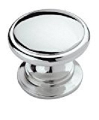 1.25 in. Polished Chrome Knob, Light Gray