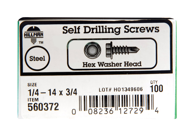 Picture of ACEDS 5034319 0.25-14 x 0.75 in. Hex Washer Head Self Drilling Screw