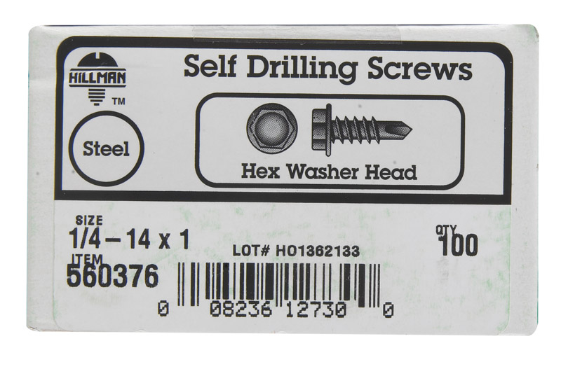 Picture of ACEDS 5034327 0.25-14 x 1 in. Hex Washer Head Self Drilling Screw