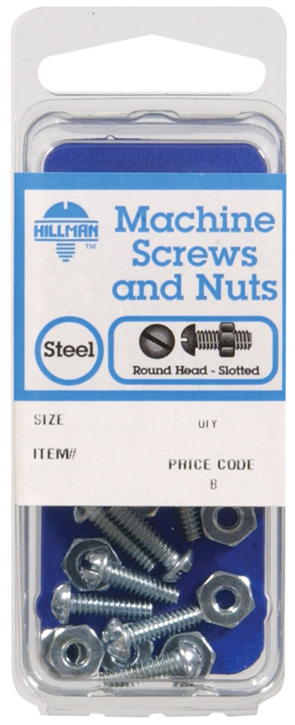 Picture of ACEDS 5103445 8-32 x 0.75 in. Combination of Machine Screw with Nut - Card of 10- pack of 10